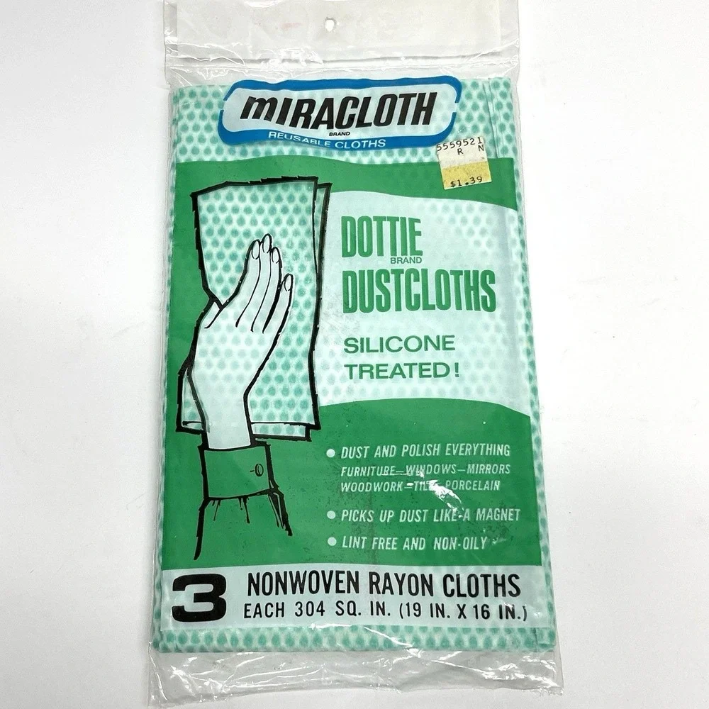 Miracloth Reusable Cloths Dottie Dust & All Purpose Vintage Made In USA New Set